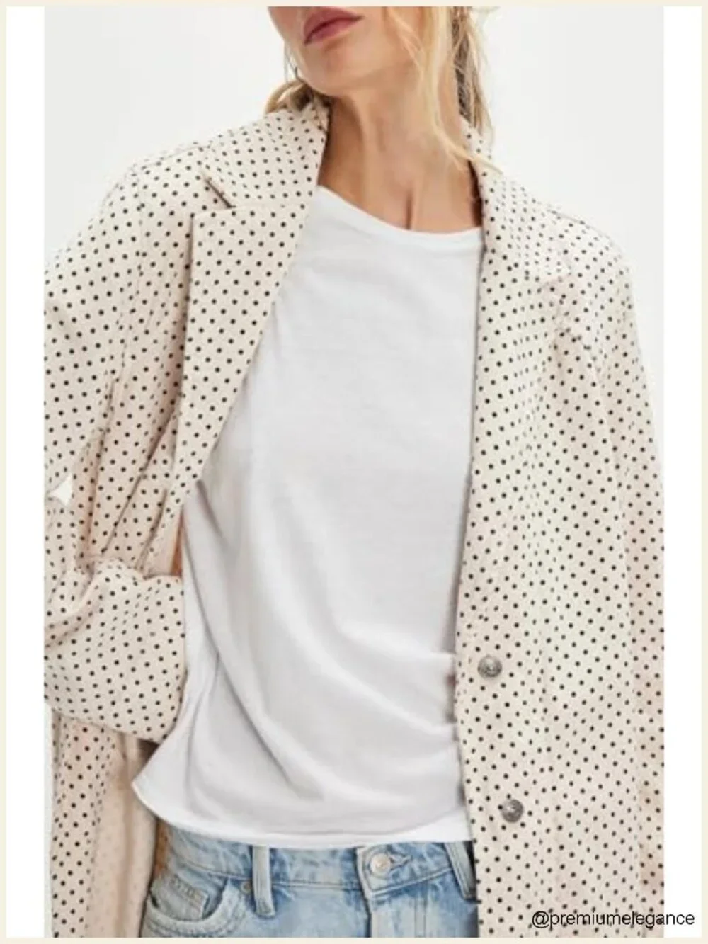 Leopard Print Denim Trench Coat Distressed Midi Long Jean Jacket Overcoat